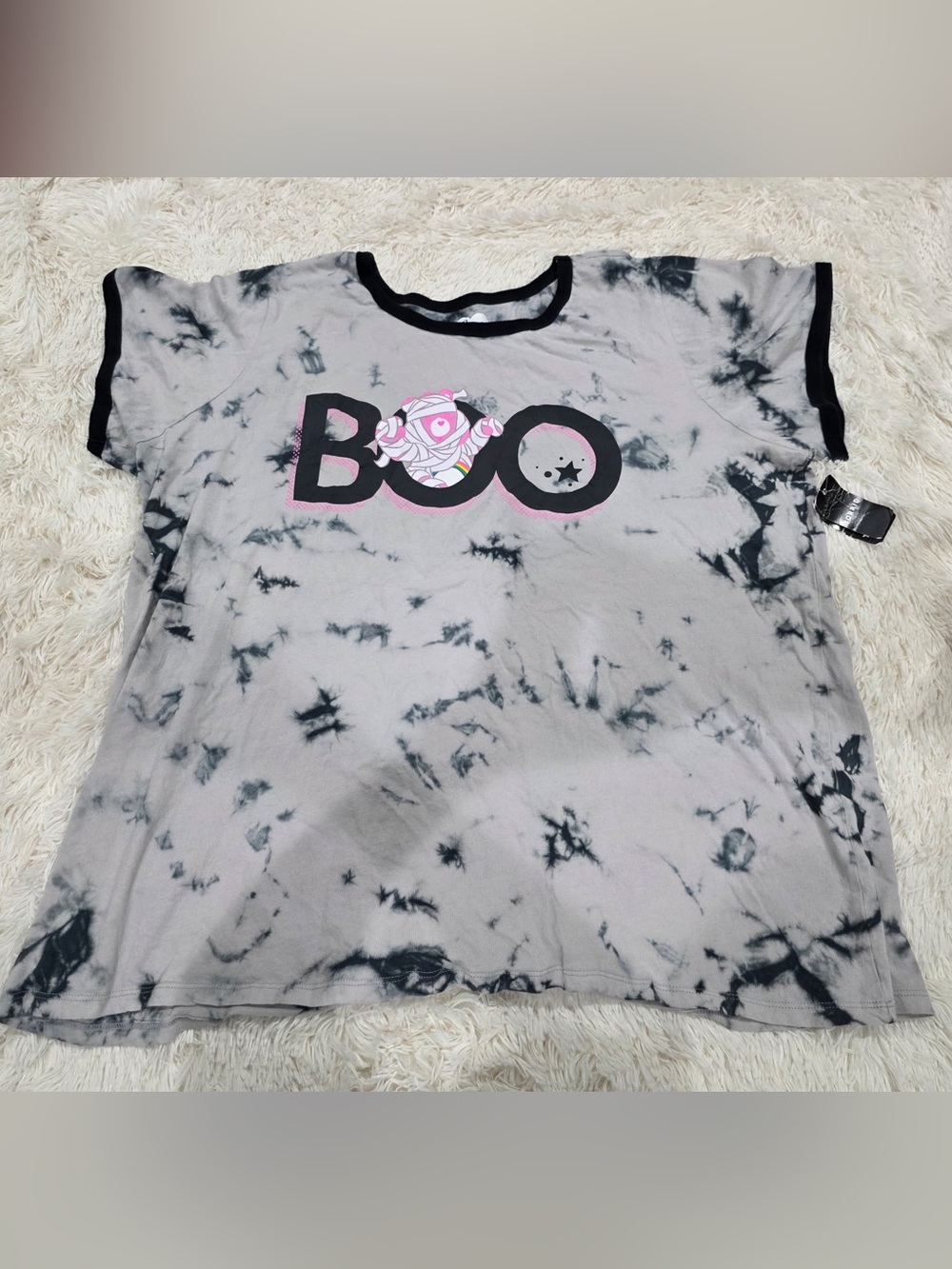 Torrid Tee Shirt Care Bear Cheer Mummy Boo Rainbow Halloween Gray Plus 3X 22-24